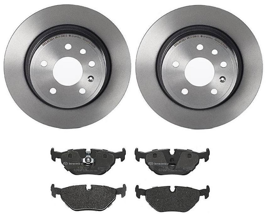 SAAB Brembo Brakes Kit - Pads and Rotors Rear (286mm) (Low-Met) 12763591 - Brembo 3101684KIT